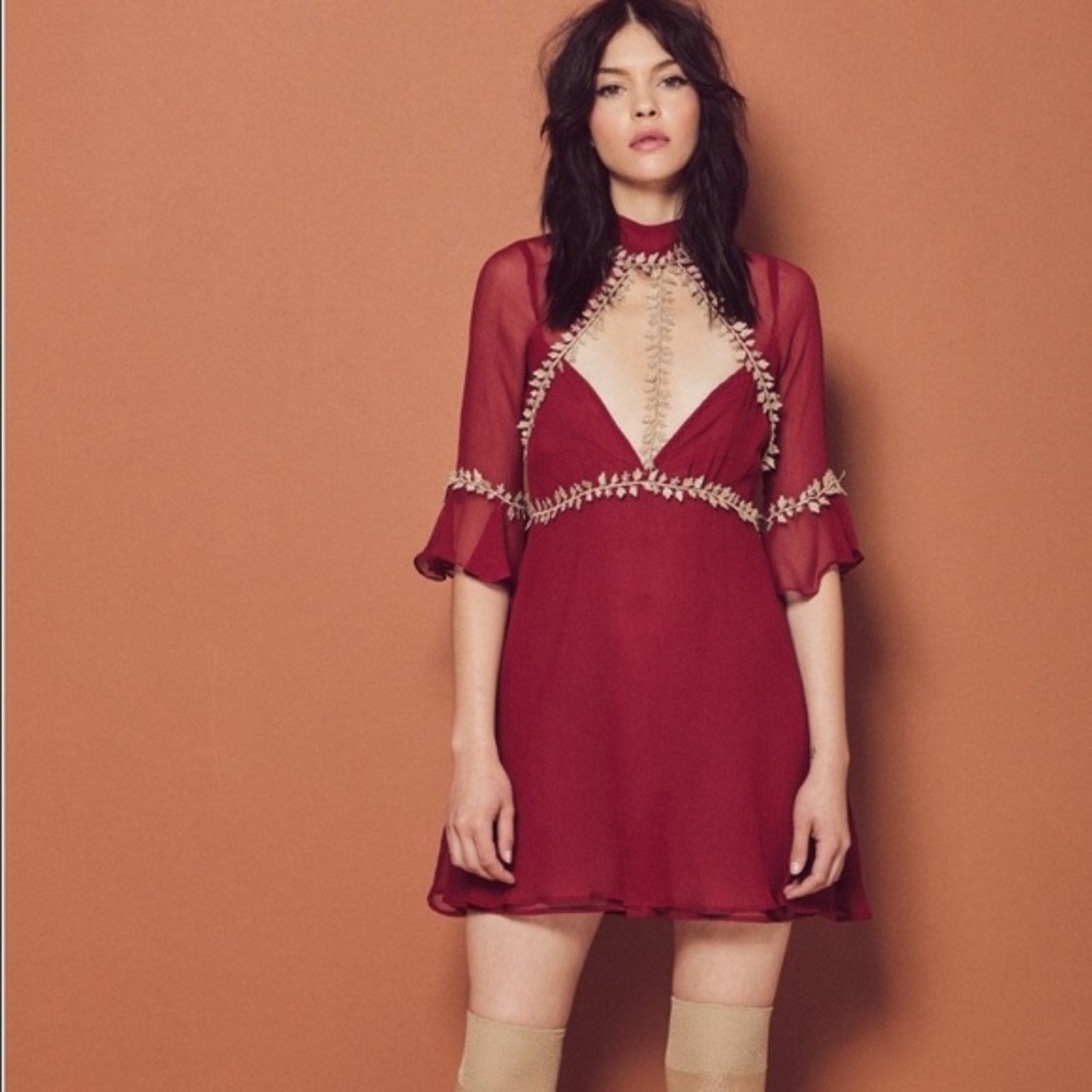 For Love and Lemons Lille Mini Dress SZ S